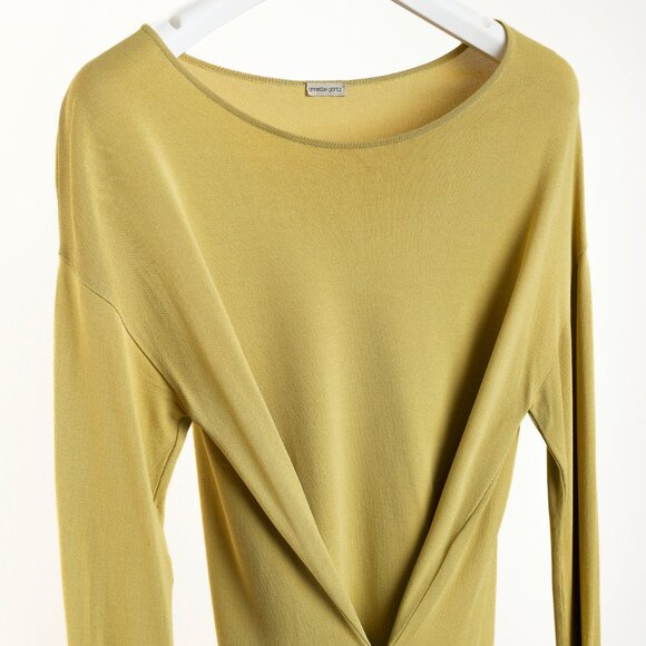 Annette Gortz SS/13 Liam Yellow Cotton-Blend Front-Zip Sweater - Picture 4 of 11